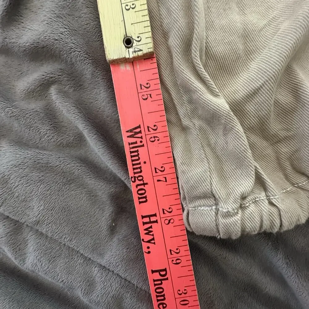 Habitual Pants Womens Large Beige Khaki Cargo Wide Leg Baggy Minimalist - Picture 12 of 13